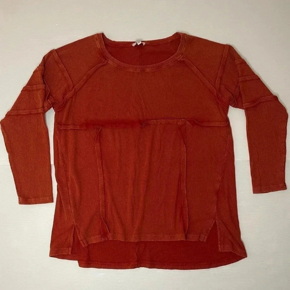white birch Tops - 3 FOR $15 White Birch Burnt Orange Long Sleeve Flowy Top Size S